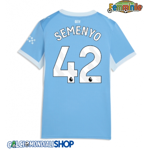 Maglie da calcio Manchester City Antoine Semenyo #42 Prima Maglia Femminile 2026-27 Manica Corta